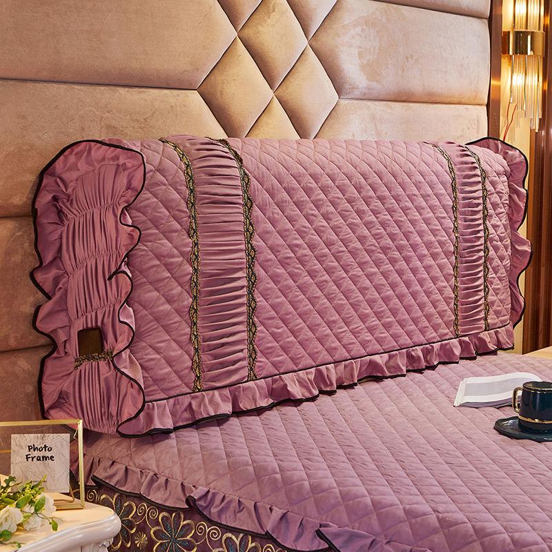 European All-inclusive Thicken Quilted Headboard Cover Soft Cotton Fabric King Queen Size Dustproof Bed Head Cover 150x70cm