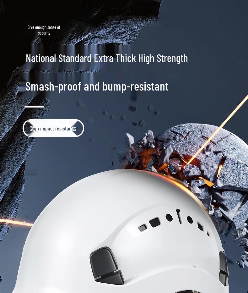 Multifunktionell skyddshjälm med skyddsglasögon, Andningsbar & Hållbar ABS, Nationell Standard, Anpassad Logotyp