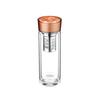 Double-Layer Insulated Glass Tea Infuser Bottle