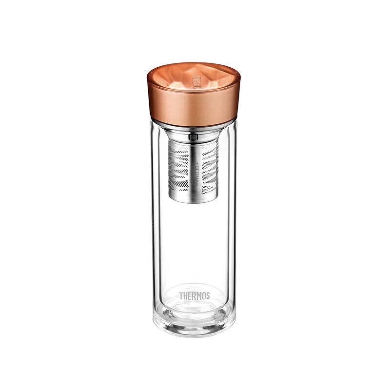 THERMOS Double-Layer Insulated Glass Tea Infuser Bottle