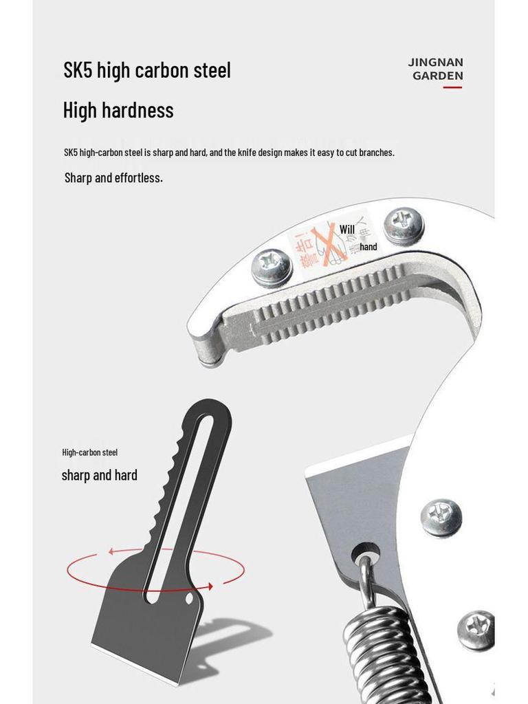 Aluminum Alloy Telescopic Pole and Pruner with High Branch Saw for Tree Pruning.