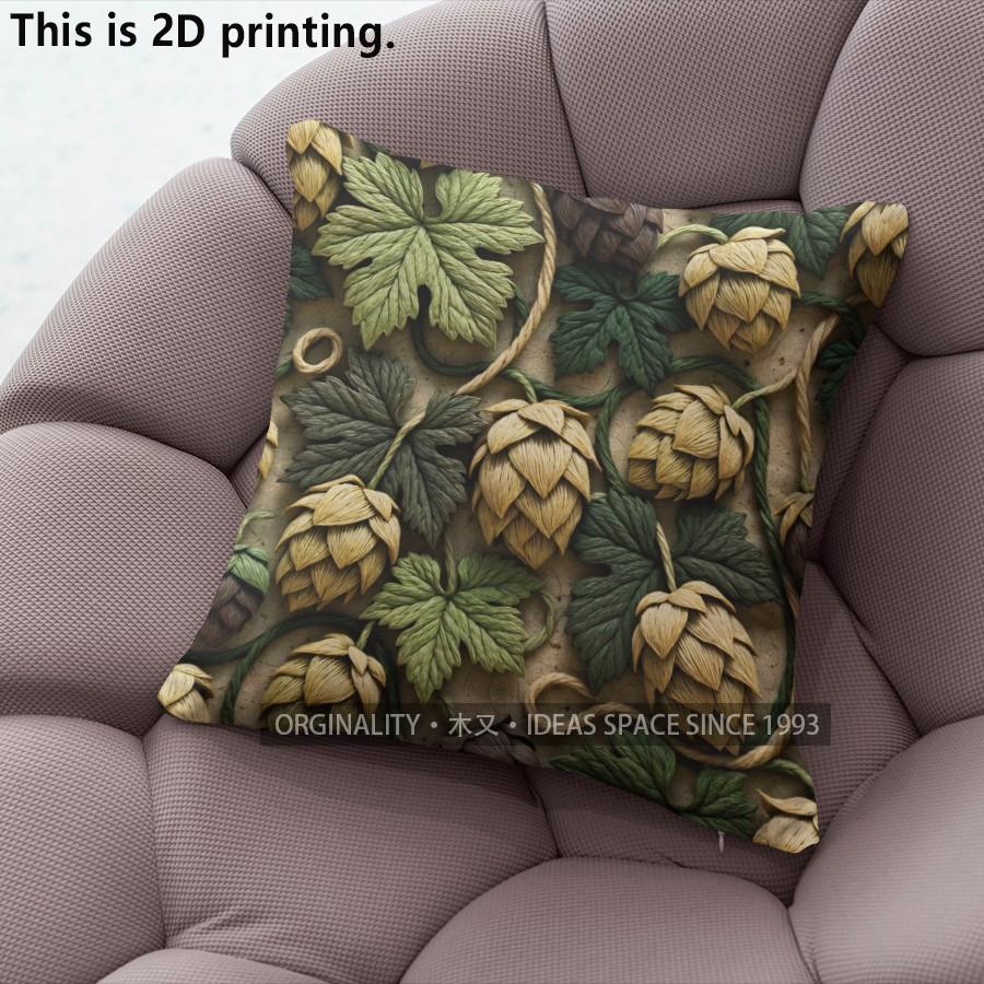 Vintage Hopfen Blumen Kissenbezüge Muster Kissenbezug Geeignet für Sofa Schlafzimmer Auto Kissenbezug