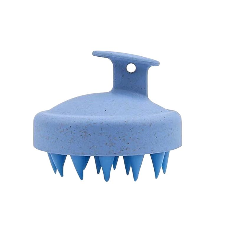 

Hair Wash Brush TPE+Wheat Straw Hair Wash Brush Head Brush Scalp Stop Itch Scratching Comb Massage Brush Hairdressing Tool синій