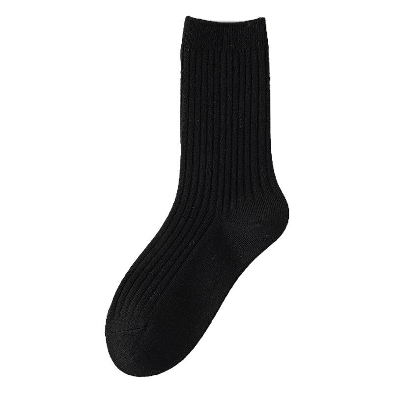 Women's Autumn and Winter Fleece and Wool Socks That Are Not Bulky, Mid-calf Socks for Warmth, Long Calf Pile Socks