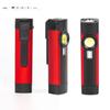 COB LED Work Light: Portable USB-Rechargeable Flashlight with Red Warning Light & Magnetic Base for Maintenance