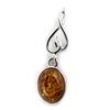 Les Trésors De Lily [N2189] - Silver Pendant 'Inspiration' Amber (rhodium-plated) - 30x9 Mm