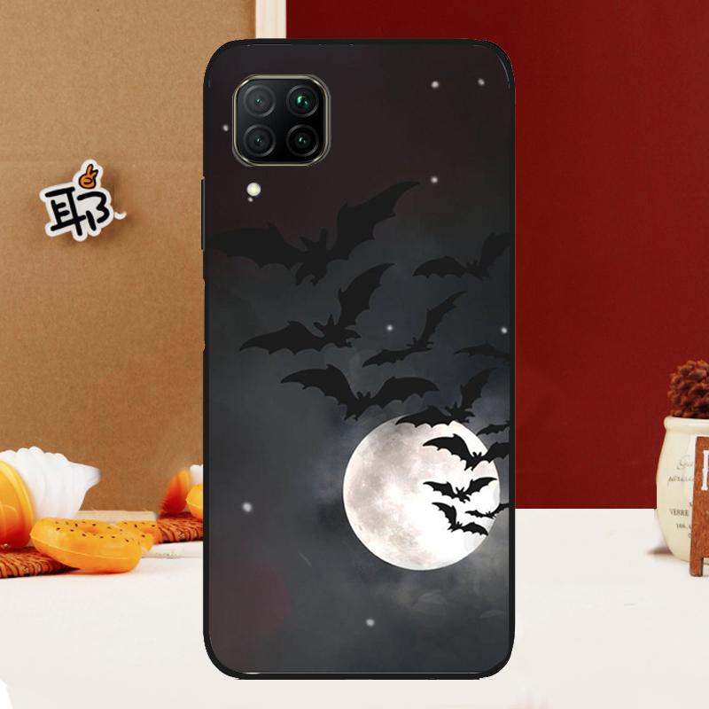 Gothic Horror Bats Full Moon For Huawei Nova 10 9 SE Nova 5T 11i 8i 3i Y90 Y91 Y70 Y60 Y61 P20 P30 P40 Lite P60 Pro Case