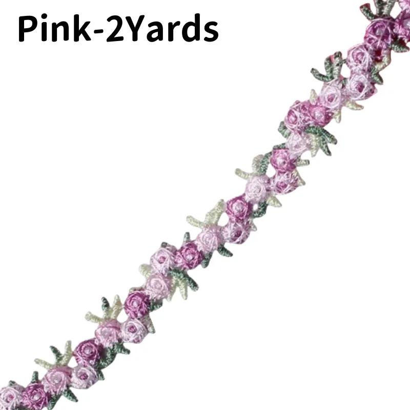 

2 ярда/лот Кружевная тесьма с вышивкой в виде цветов Ленты Отделка одежды Ткань для одежды Аксессуары Ручная работа Шитье DIY Поделки 2Yards