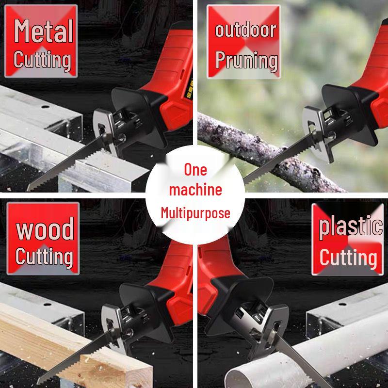 Richyun Professional Rechargeable Reciprocating Saw - Handheld Electric Chainsaw for Outdoor Logging and Cutting