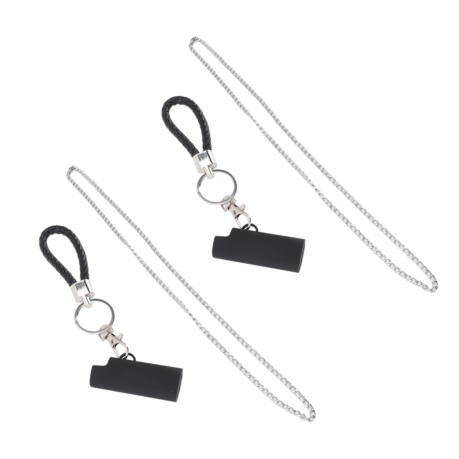 

2 шт. Держатель для зажигалки Hit Fire, брелок 6x2,4x1,4 см, металлический контейнер для зажигалки, брелок с чёрный