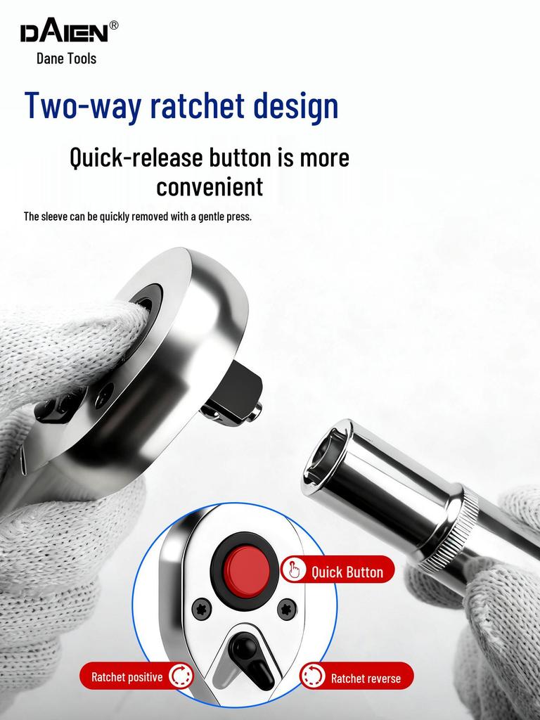 Car Maintenance Socket Wrench Ratchet Tool Set - Complete Auto Repair Kit
