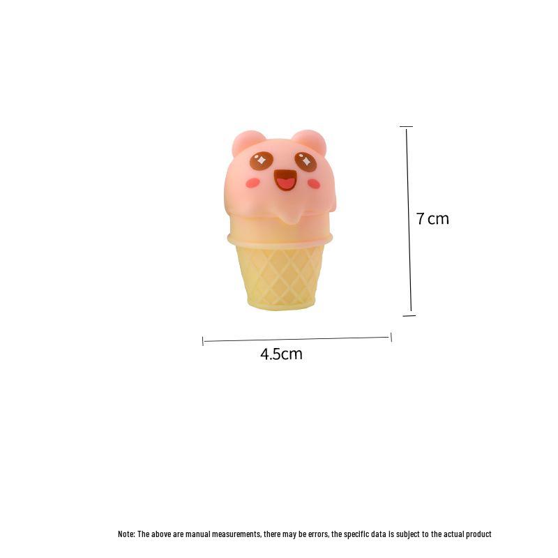 Creative Kids' Decompression Toy: Squeeze and Knead Ice Cream Cone Bear for Stress Relief