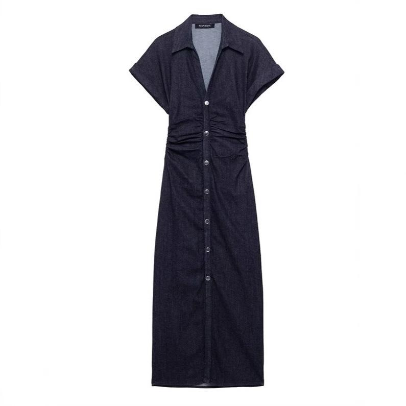 

TAOP&ZA Women s Summer V-Neck Side Ruched Bodycon Midi Dress Small