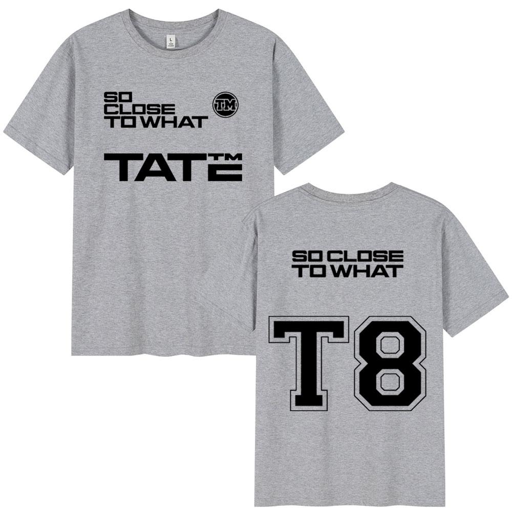Tate McRae So Close To What T8 2025 Album T-shirt Men Women Clothes Cotton Short Sleeve T-shirts Summer Tee Shirt Tops Fans Gift