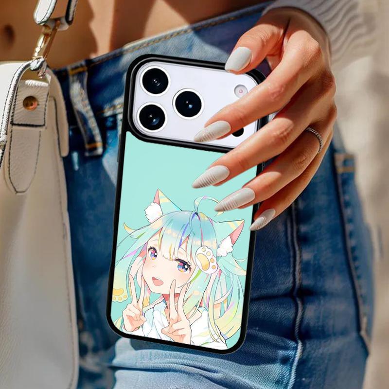 Anime Cat Girl soft Phone Case For iPhone 17 Air 14 15 13 12 Max Cover For Apple 14 15 16 16e 11 Pro Max Plus Coque
