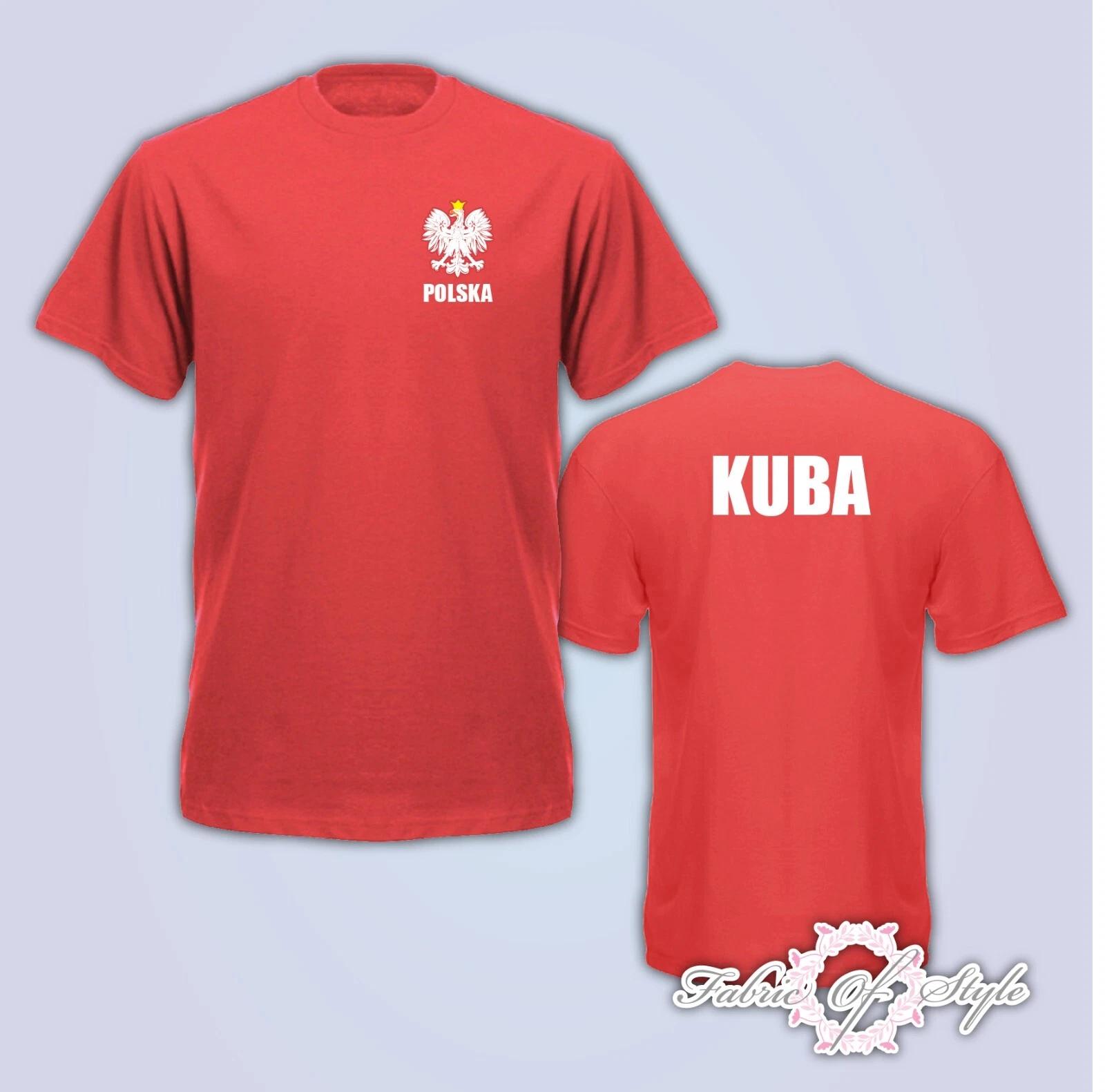 Personalised Polska Poland Kibic Name on the Back Mens T- Shirt Red S