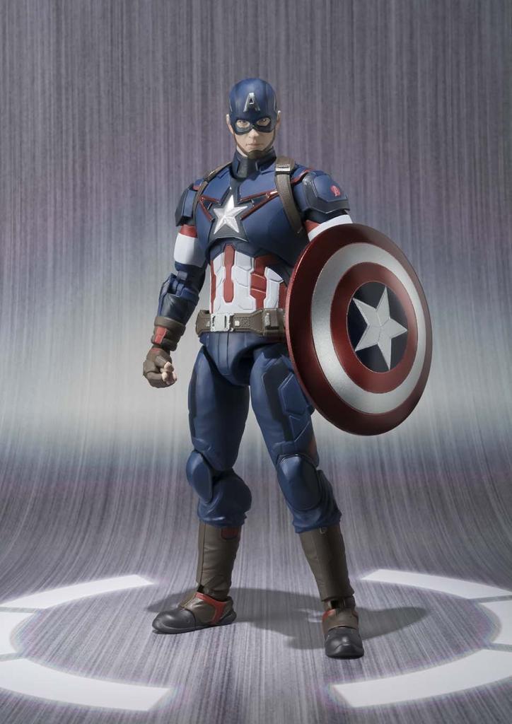 TAMASHII NATIONS Avengers Captain ca. 155mm ABS PVC bemalte Actionfigur S.H.Figuarts Amerika, &