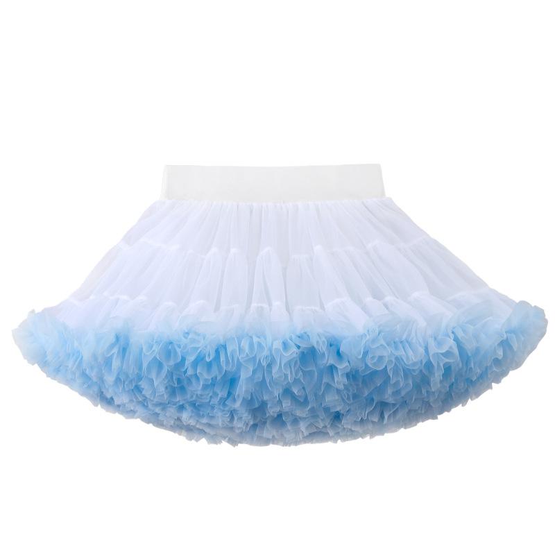Second Generation Tulle Puffy Tutu Skirt - Spring/Summer Girls' Performance & Evening Princess Dress