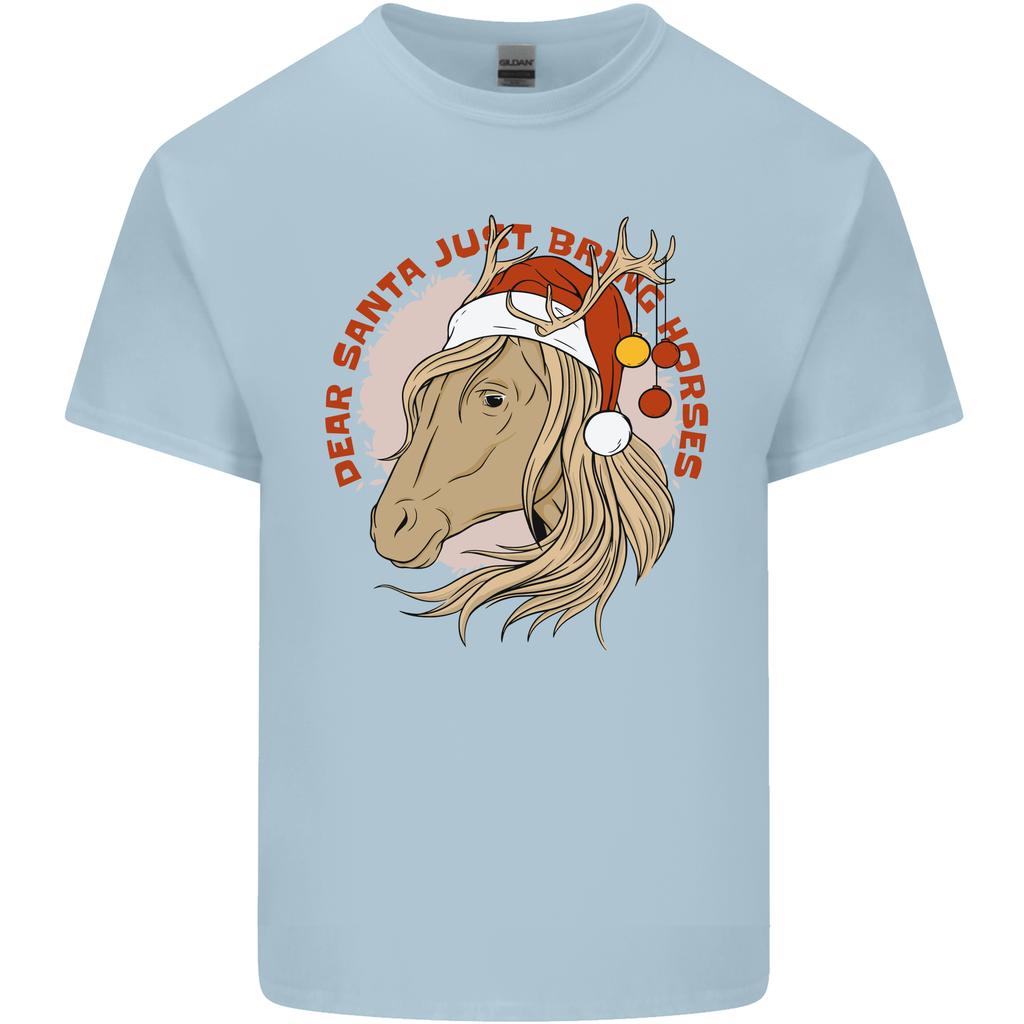 Equestrian Dear Santa Funny Horse Christmas Unisexs Light Cotton TShirt