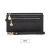 Retro Damen Langbörse Große Kapazität Doppelfach Multi-Kartenfach Geldbörse Mode Multifunktionale Doppeltaschen-Handtasche