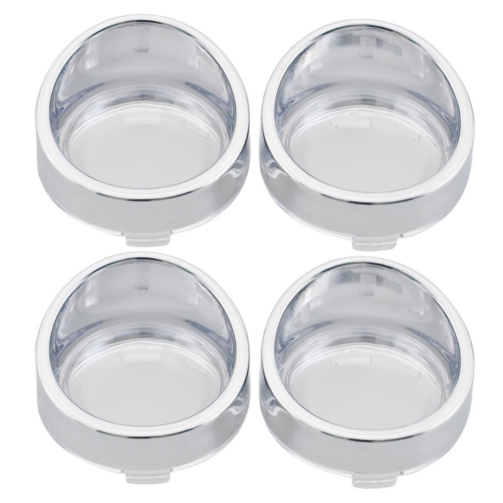 Motorcycle Turn Signal Light Bezels Lens Cover Visor Trim Rings Part For Harley Touring FLHR FXRT Sportster XL Dyna Softail FLHX