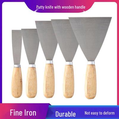 Stainless Steel Putty Knife with Wooden Handle for Scraping and Spreading