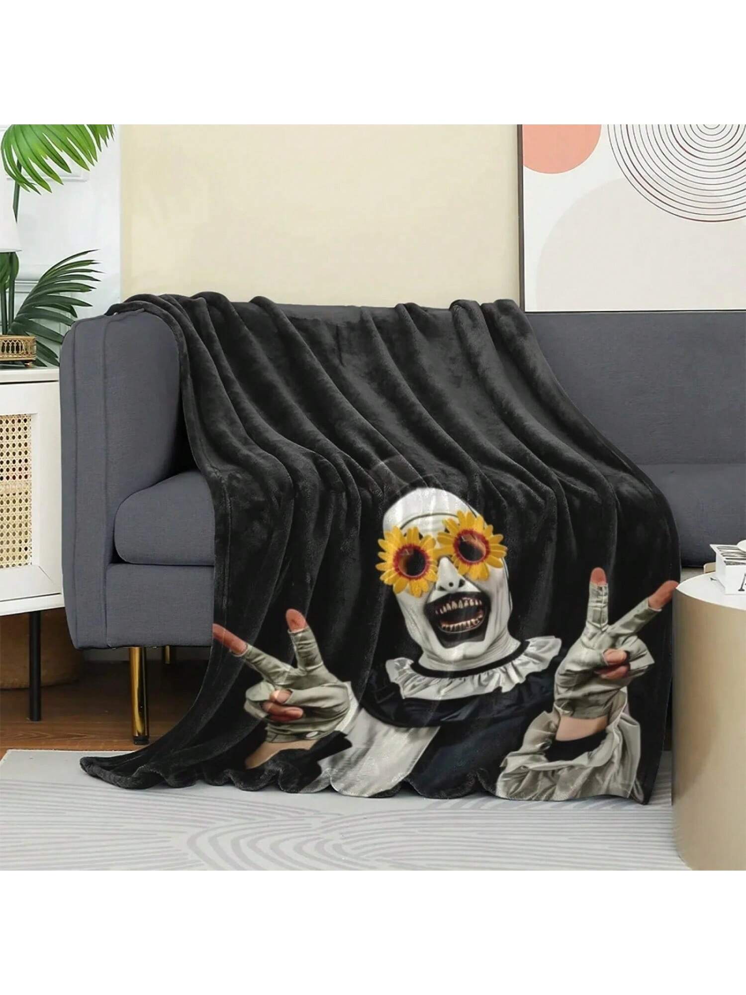 Terrifier Super Soft Throw Blanket, Horro Clown Breathable & Lightweight  Blanket For Living Room, Naps, Dorm, Office 75X95CM