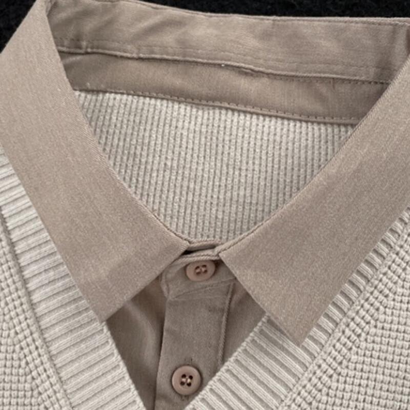 NASA MARVEL Men's Faux Two-Piece Knit Sweater