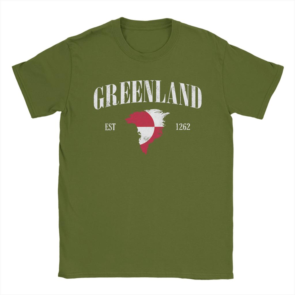 Unterstütze Grönland Est 1262 T-Shirt Sommer Beliebte T-Shirts Mann Baumwolle Rundhals 4XL 5XL 6XL Top T-Shirts Kurzarm Y2K Lustiges T-Shirt