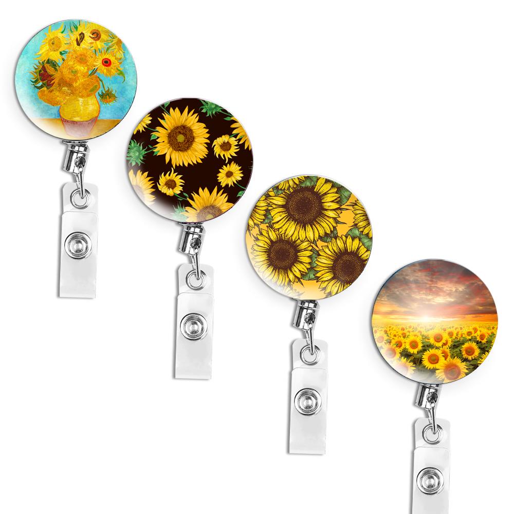 Set Creativo di Portachiavi Retrattili per Ufficio - Cavo d'Acciaio Anti-Perdita in 4 Pezzi