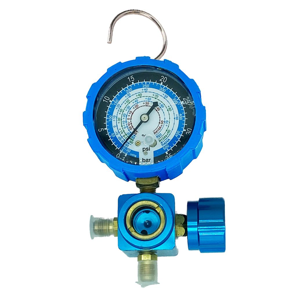 R410a Diagnostic Manifold Freon Gauge Set High Pressure A/C Refrigeration Tool for R22/R410A/R134A with Sight Glass