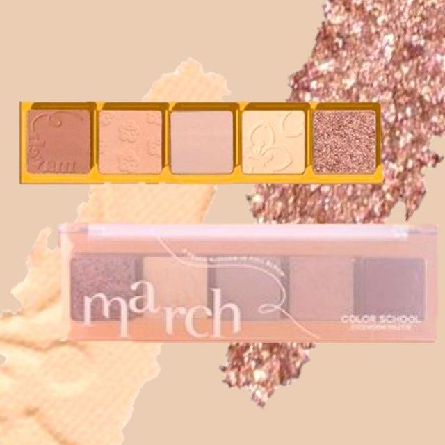 COLOR SCHOOL - 5 Colors Eyeshadow Palette - Almond Tofu #01 Almond Tofu