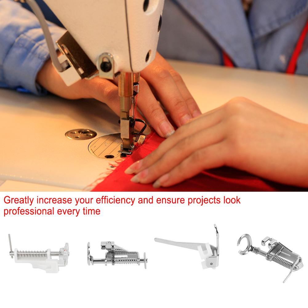 4 pieces metal roller press presser foot for industrial flatbed sewing NaMachines and hvy fabric