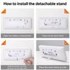 8 Inch Large LCD Digital Clock Time Date Temperature Display Dual Power Wall/Desktop Simple Electronic Clock for Home Office