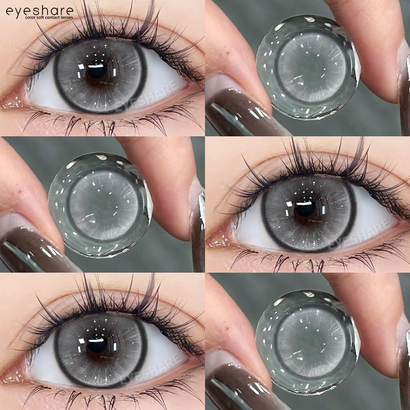 Eyeshare 1 Paar PRAG Kristall Kontaktlinsen für Augen Natürliche braune Linse Augen Make-up Kontaktlinsen Koreanische graue Linse