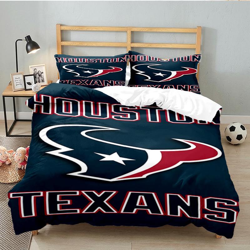 basketball Texans Logo 3pcs Bedding Set,Including 1pc Duvet Cover And 2pcs Pillowcases Perfect Gift for Christmas,Ideal for Bedroom, Dormitory