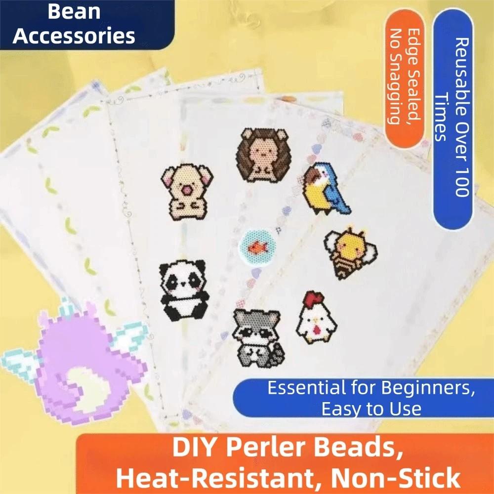 5Pcs Light Transmission Ironing Sheets for Fuse Beads Melting Beads Baking Cloth  DIY Accessories