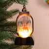 Vintage Christmas Night Light Decoration With Retro Gold Santa Figurine For Festive Home Decor