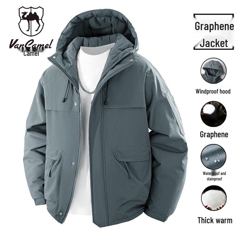 VANCAMEL Men's Fall/Winter Windproof Thermal Outdoor Jacket
