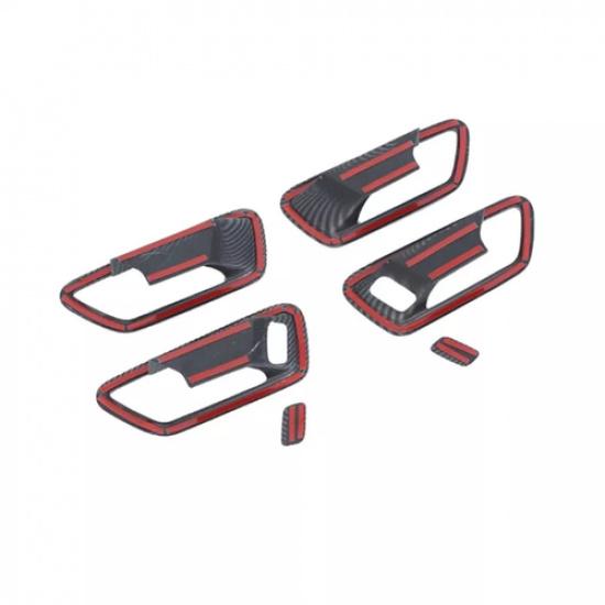 Carbon Fiber Inner Door Handle Bowl Cover Trim For Ford Bronco Sport 2024 2025