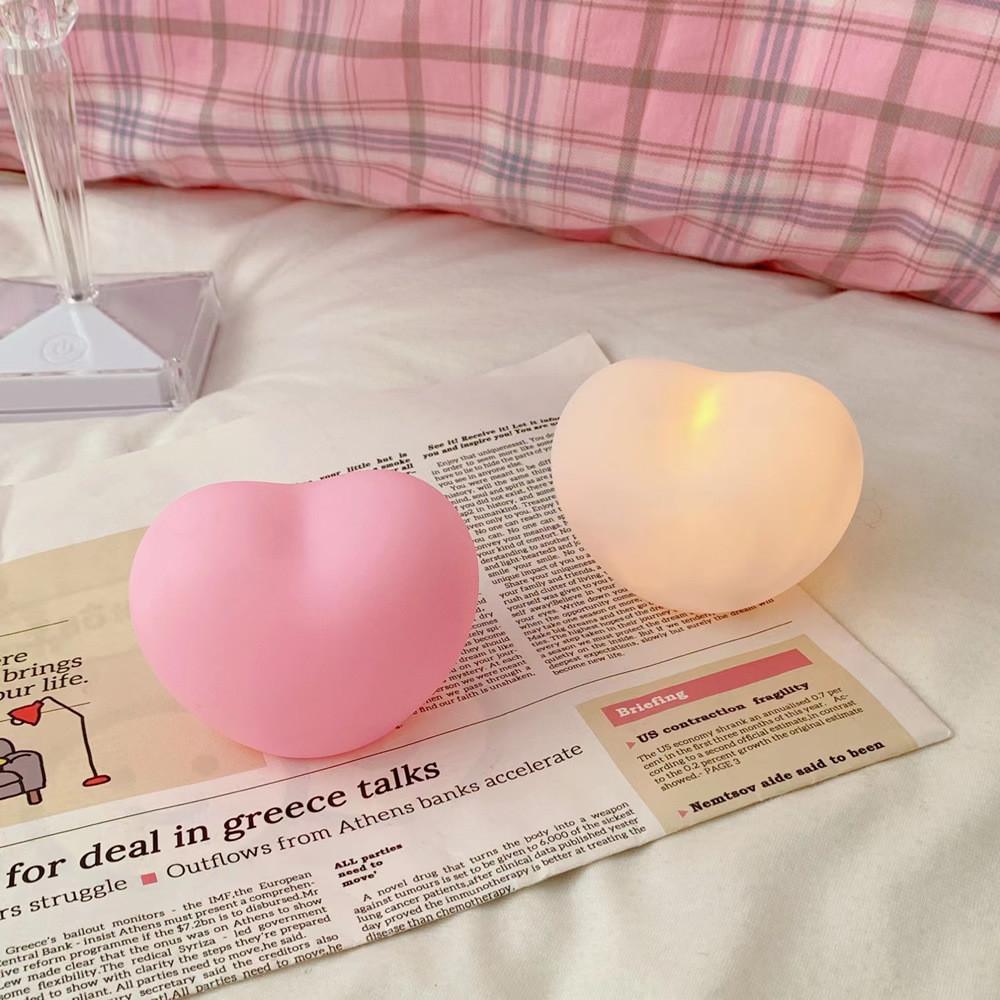 Adorable Cartoon Heart Shape Innovative Night Light For Students' Birthday Gift Ideal For Girls' Room Decor