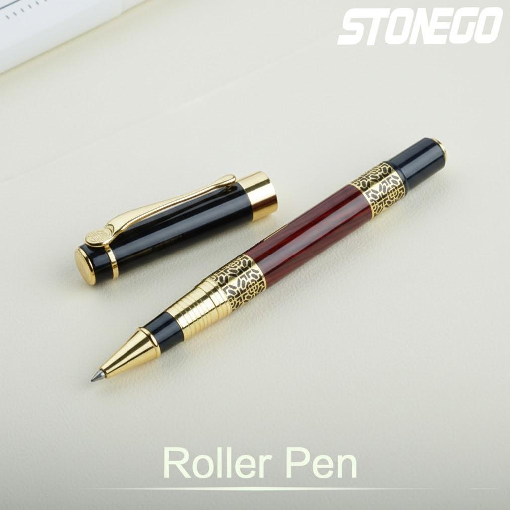 Classical Wood Grain Fountain Pen Roller Pen High-Grade Business Signature Pen 0.5mm Office School Supplies
