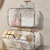 Wall Mounted Cotton Pad Storage Box Practical Hanging Cotton Pad Holder Storage Holder For Organized Living Spaces
