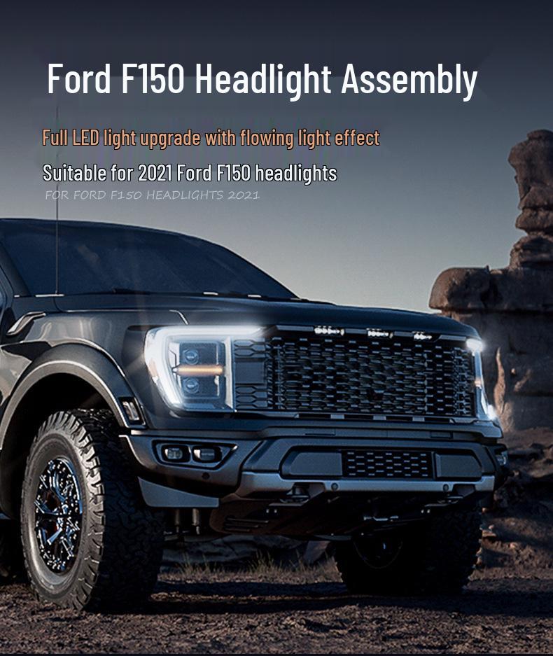 Ford F150 Raptor LED Streamer Turn Signal & Daytime Running Light Headlight Assembly