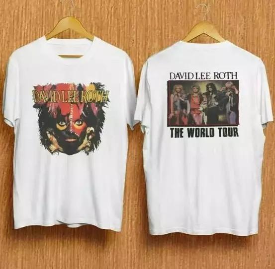

David Lee Roth The World Tour 1986 t-Shirt Double Sided S-3XL Q8434 Unisex T-Shirt XXL