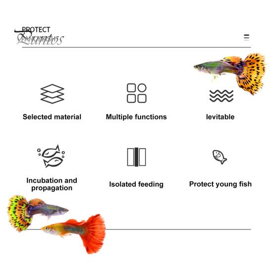 Aquarium Breeder Box Isolation Fish Breeding Hatching Divider Transparent Multi-Grid Design Fish Breeding Isolation Box for Shrimp Clownfish