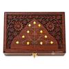 Wooden Box | Jewellery Box| Decorative Case| Kit| Vanity| Organiser For Women, Necklaces, cash, gold (8X5 Inches, Crown Natural)