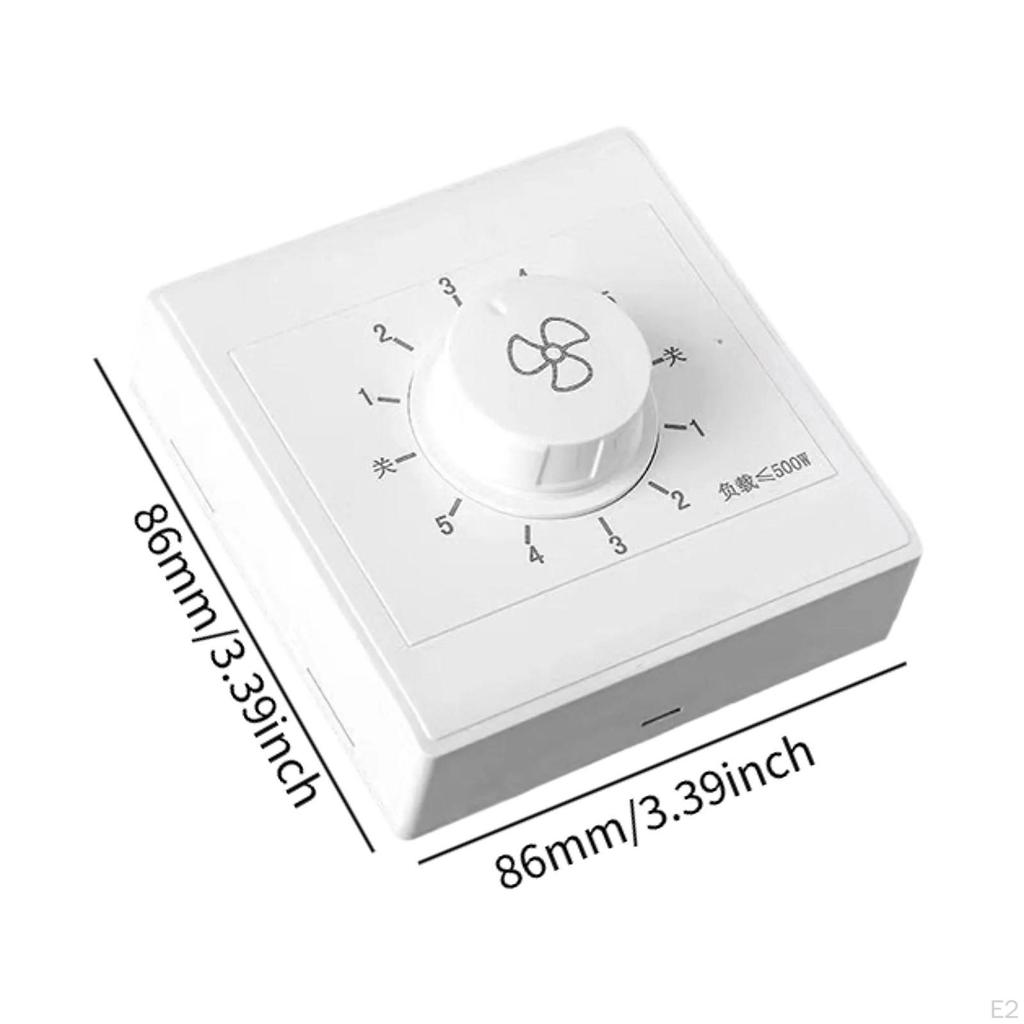 86 Type Fan Speed Controller Adjuster Easy Installation Five Adjustment Home