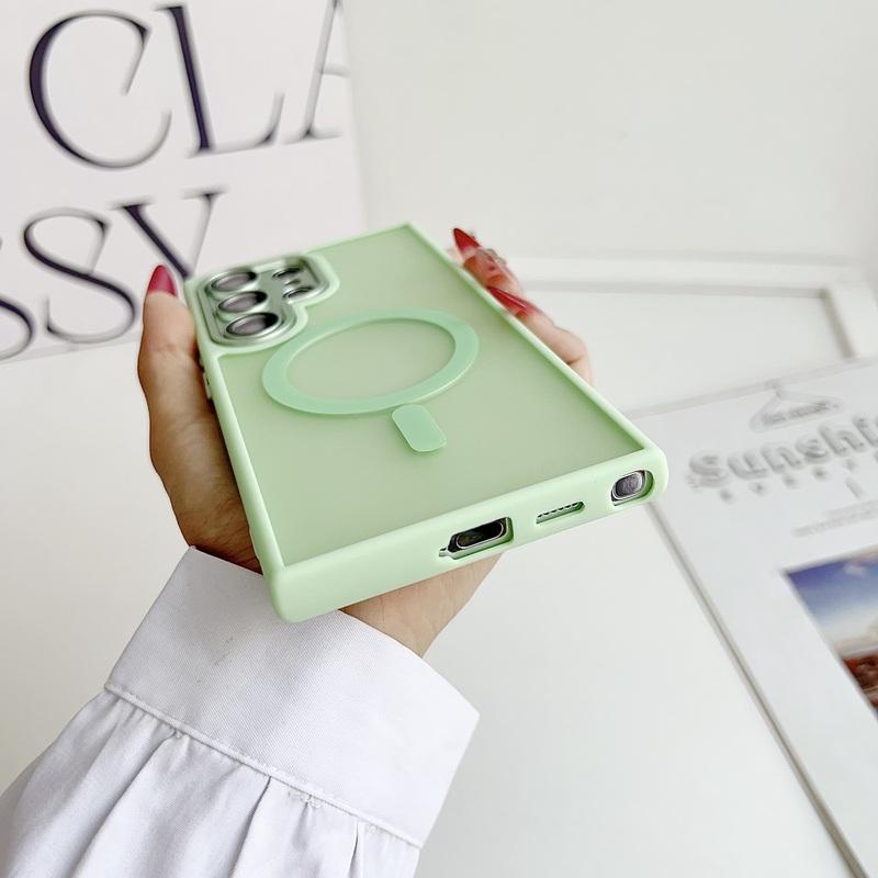 Translucent Lens Protect Shockproof Case For Samsung S26 S25FE S25 S24 S23 FE S22 Ultra Plus For Magsafe Magnetic Cover