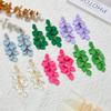Retro European and American Floral Tassel Earrings with 925 Silver Needle